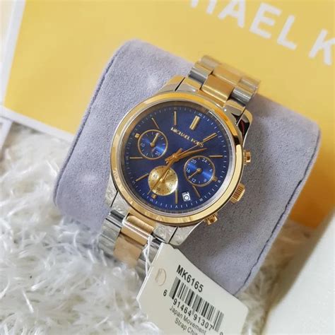 michael kors mk6165|Michael Kors Runway Chronograph Blue Dial Two.